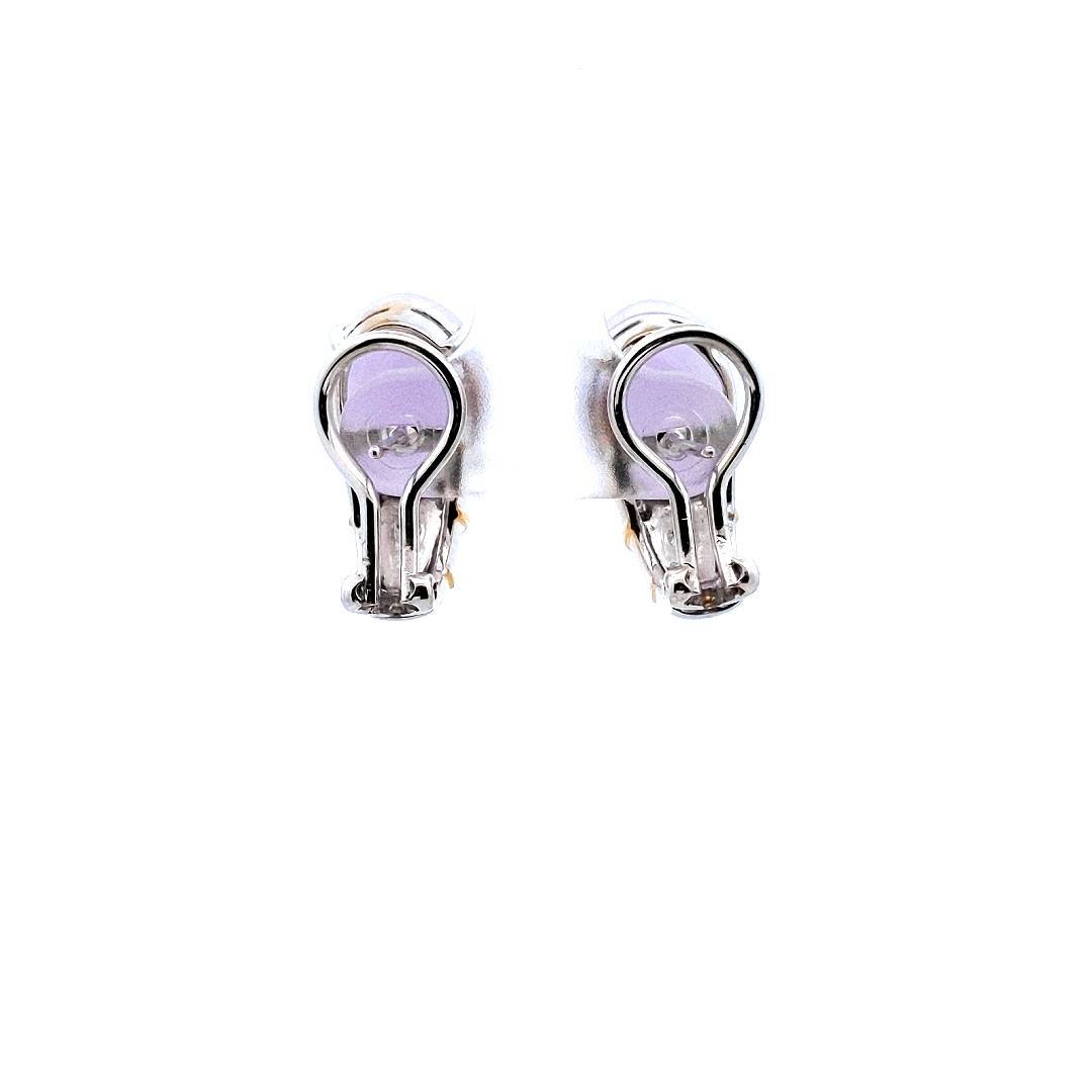 Vintage 18K Two Tone Gold Lavender Jadeite Diamond Jewelry Set