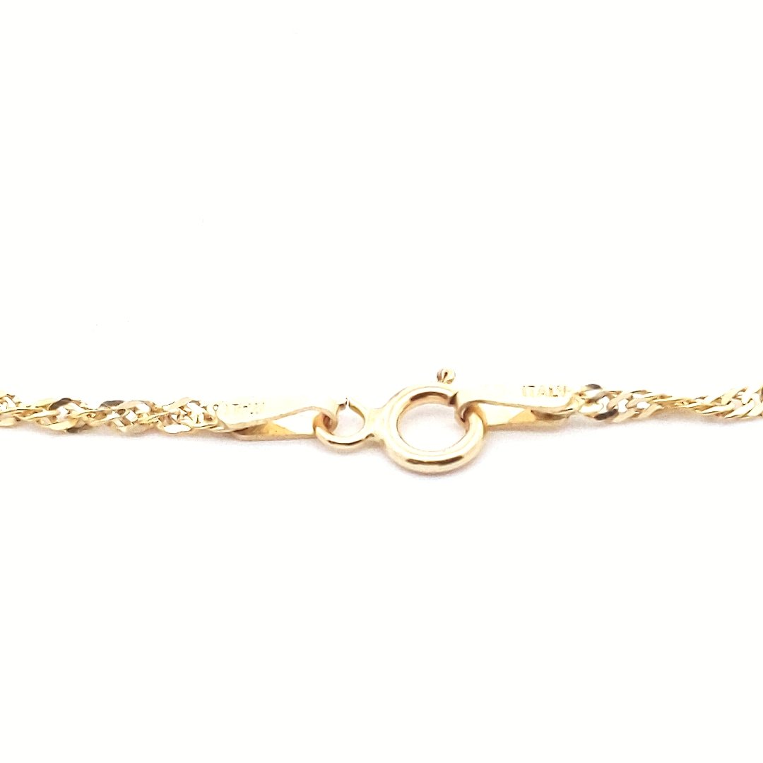 Estate $950 14K Two Tone Gold Baguette Diamond Heart Necklace