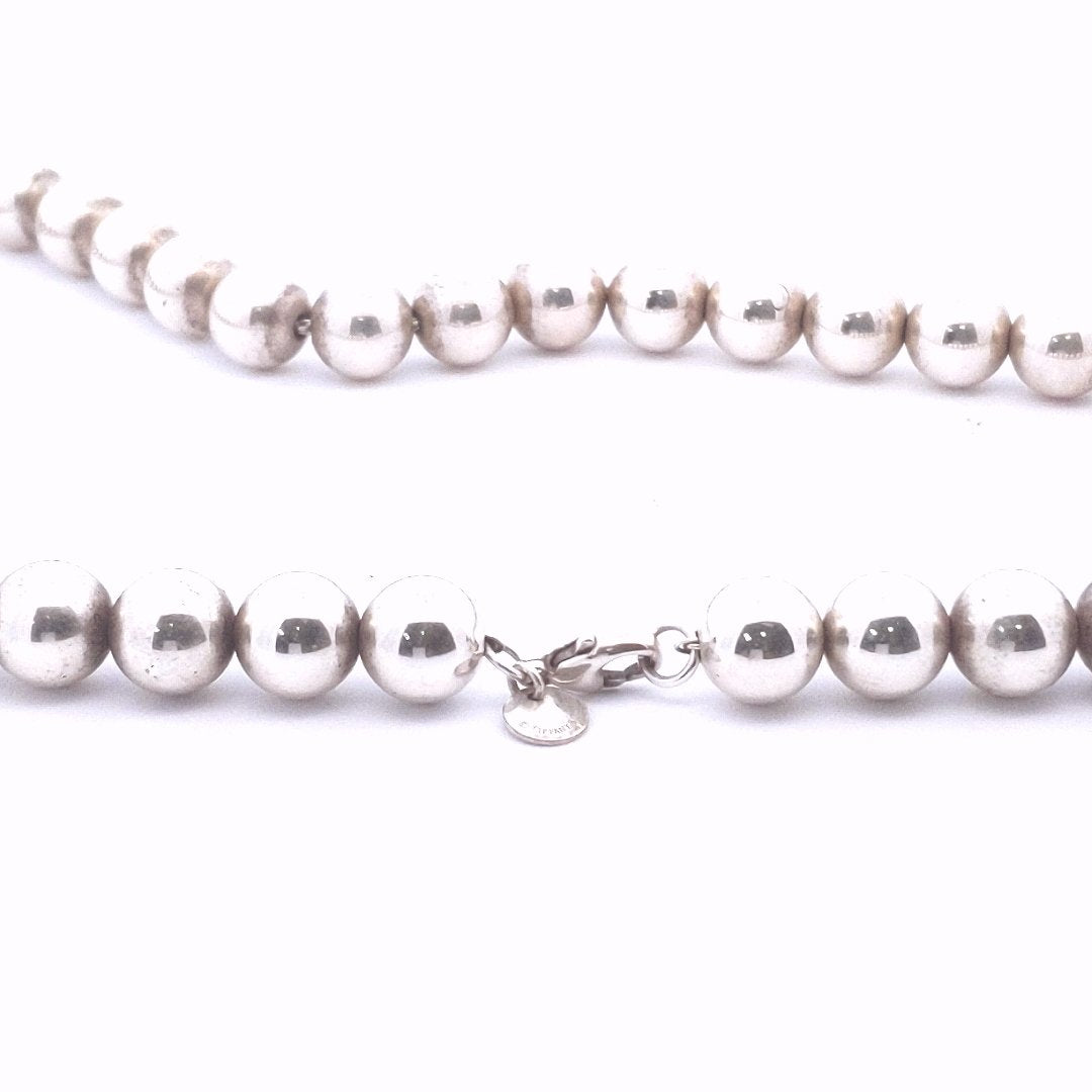 Designer $600 Sterling Silver Tiffany & Co. Hardwear Ball Bead Necklace