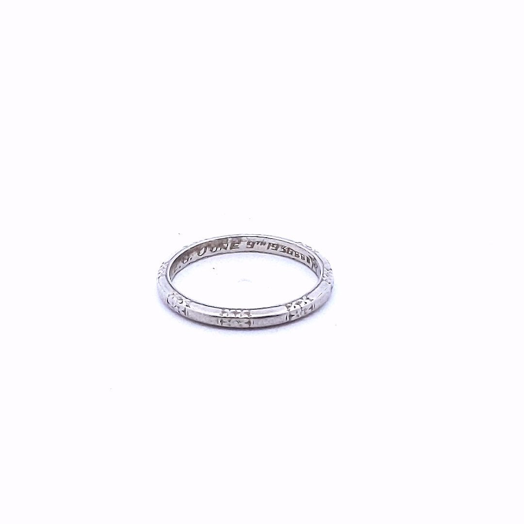 Vintage $350 Platinum Wedding Band