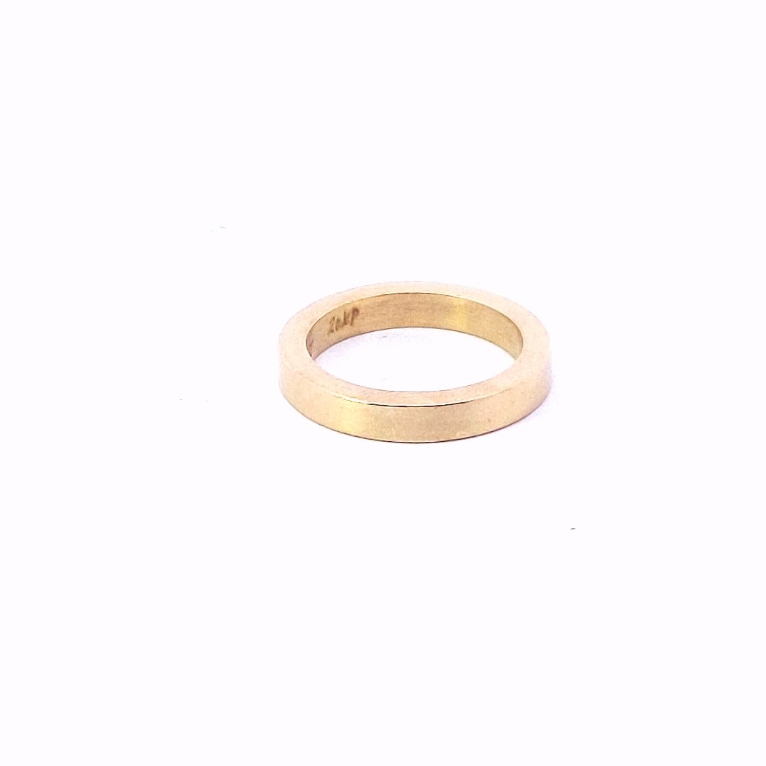 22K Yellow Gold Reinstein Ross Square Stackable Shape Wedding Band