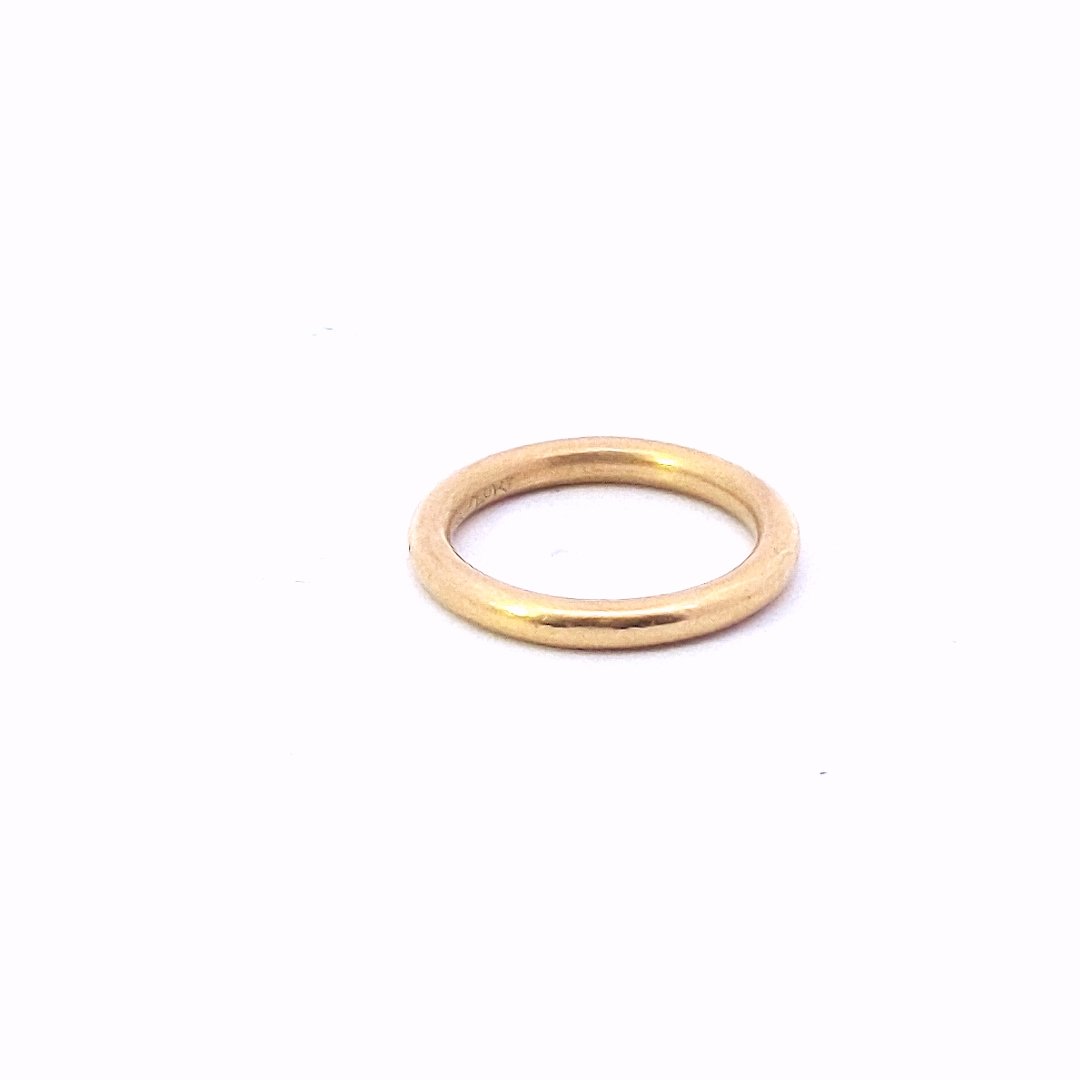 22K Yellow Gold Reinstein Ross Round Stackable Wedding Band