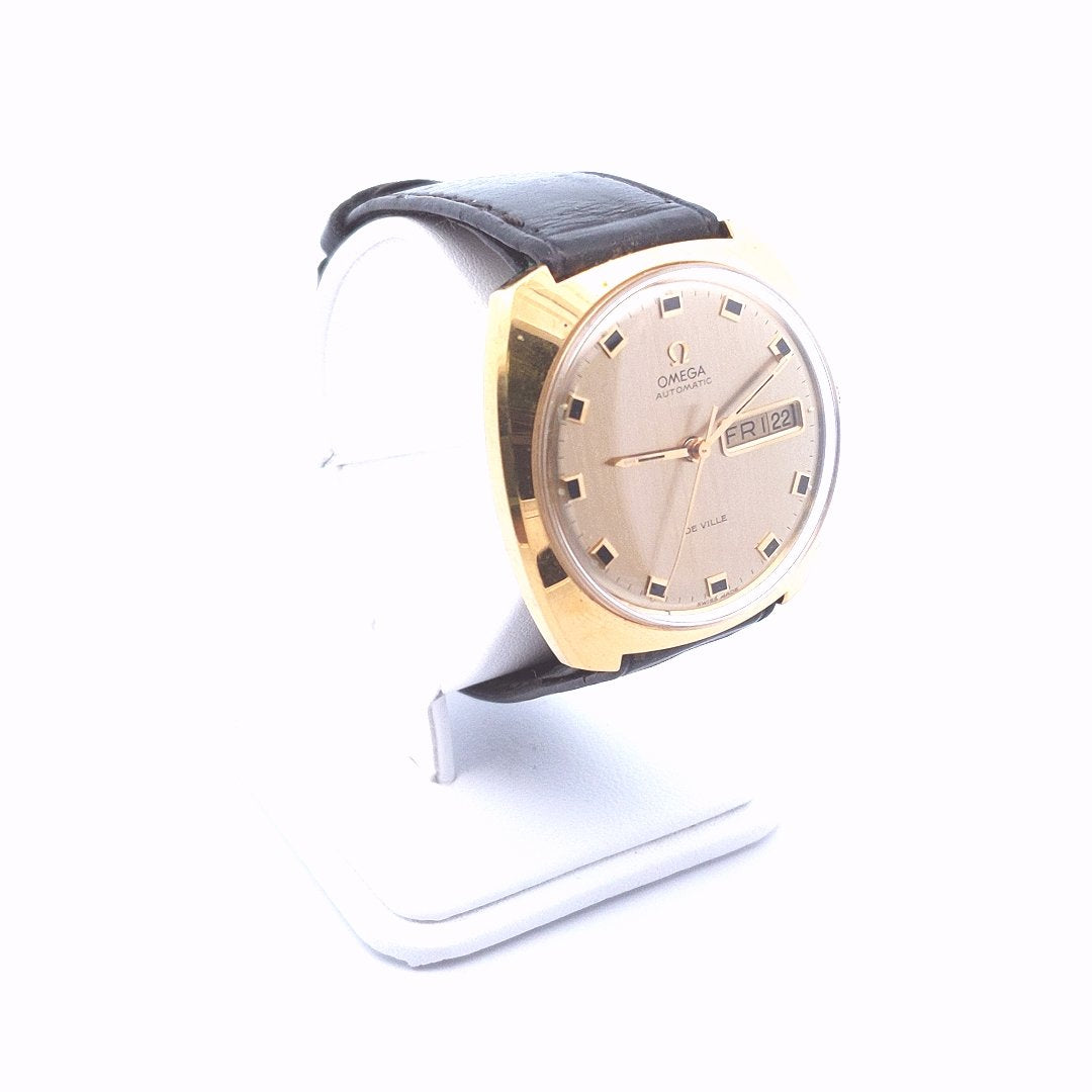 Vintage Omega DeVile 1970s Gold Plated Automatic Watch