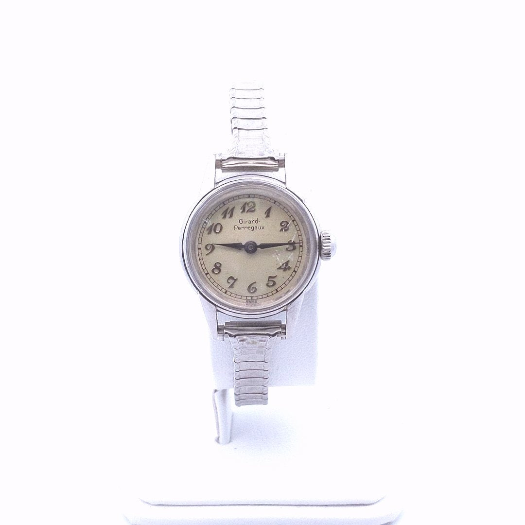 Vintage $120 Stainless Steel Girard Perregaux Manual Wind Watch