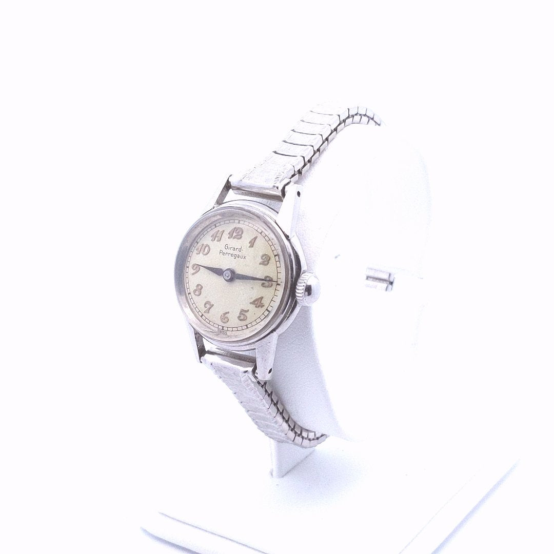 Vintage $120 Stainless Steel Girard Perregaux Manual Wind Watch