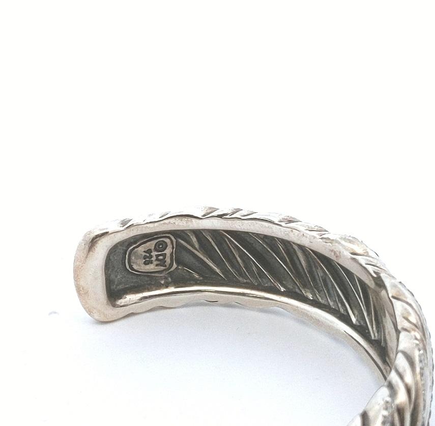Designer $900 Sterling Silver David Yurman Sculpted Cable Bracelet