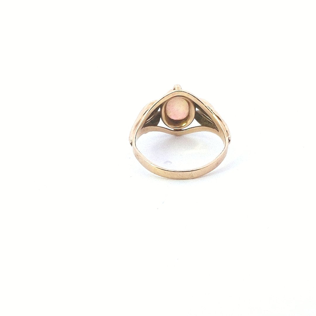 Antique 14K Yellow Gold Binder Brothers Inc Opal Ring