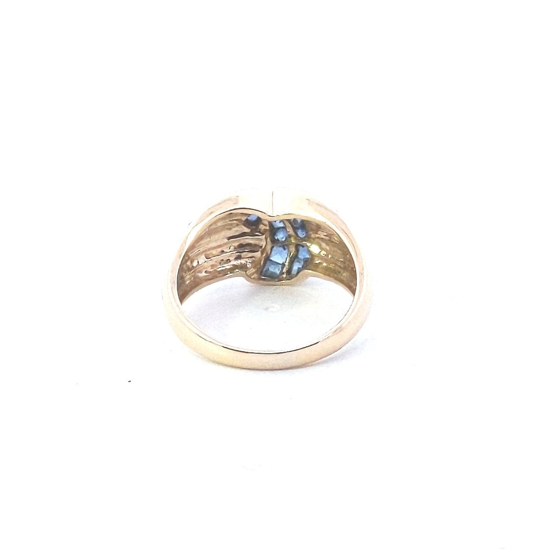 Vintage $480 14K Yellow Gold Sapphire Ring
