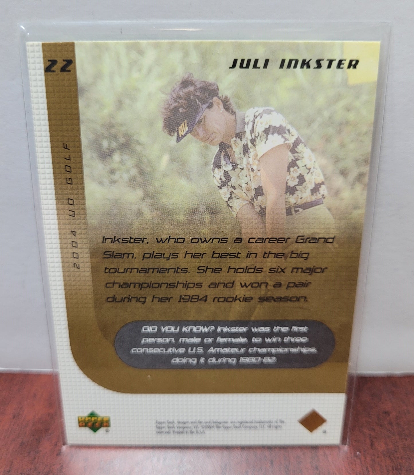 Juli Inkster Collectors Card