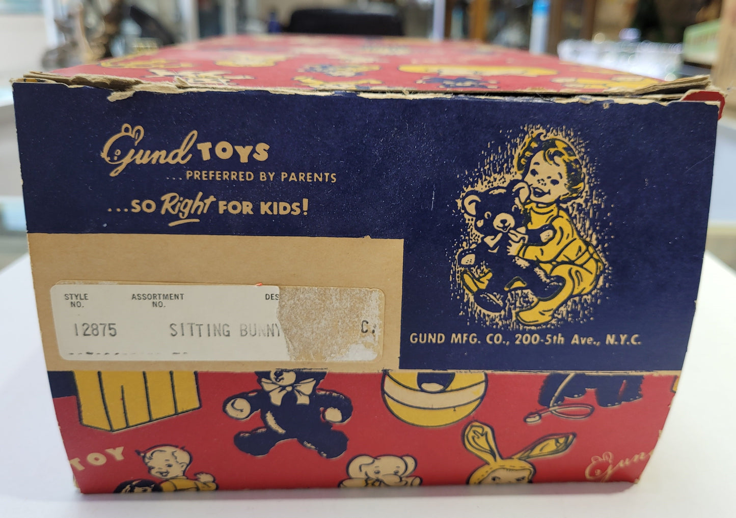 "Sitting Bunny" Gund Plush With Box