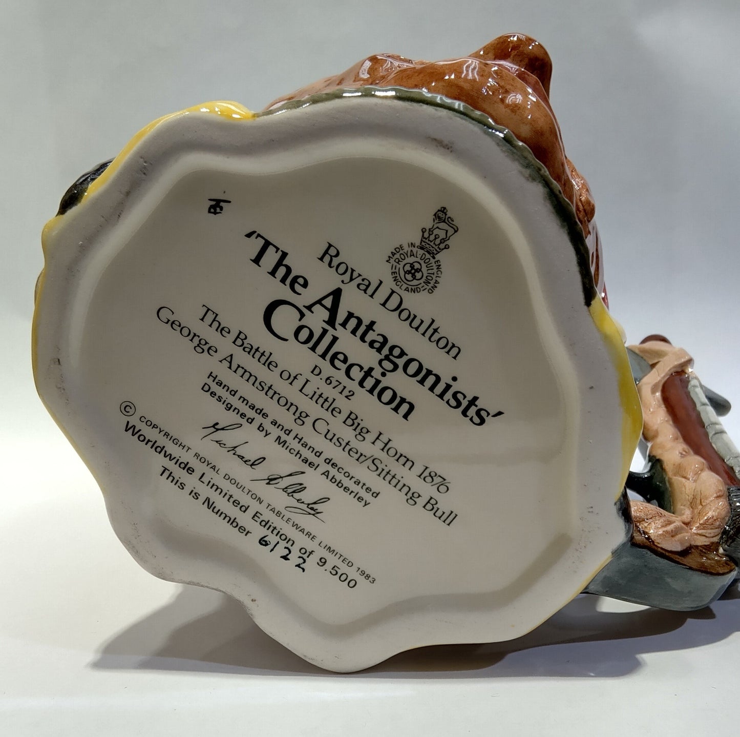 "The Battle of Little Big Horn" Royal Doulton Toby Jug Mug D6729