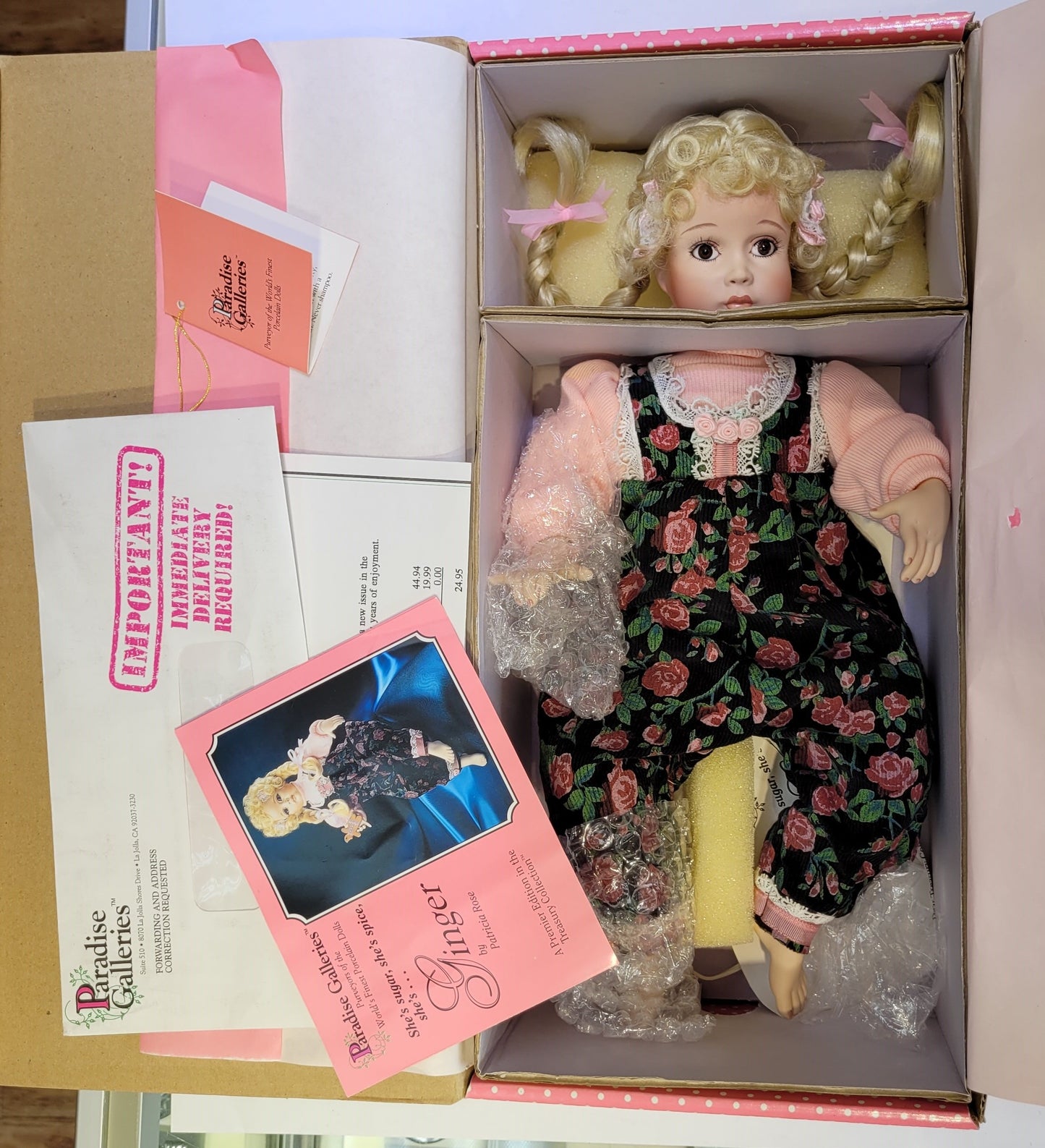 "Ginger" Paradise Galleries Porcelain Doll
