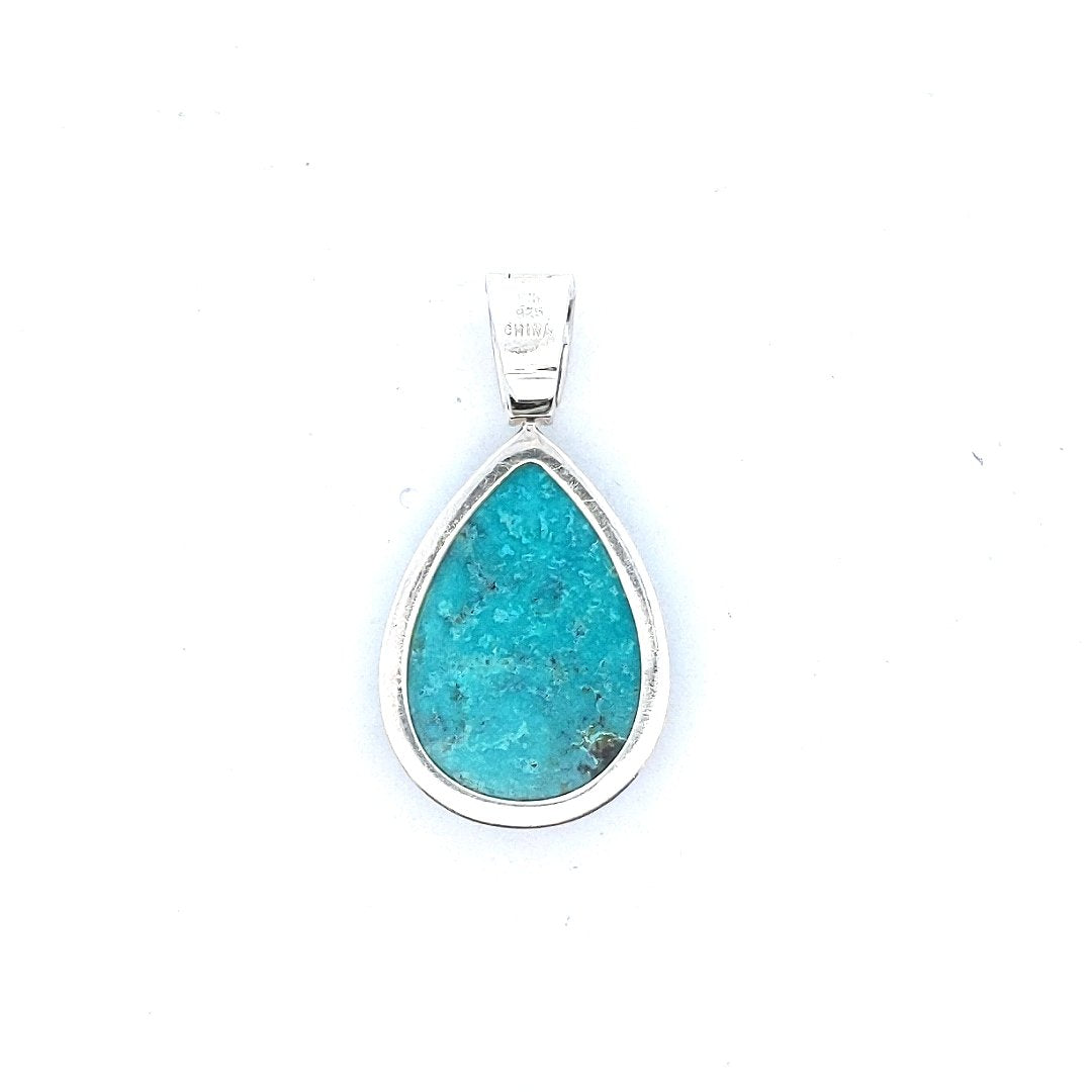 Designer Whitney Kelly Sterling Turquoise Pendant