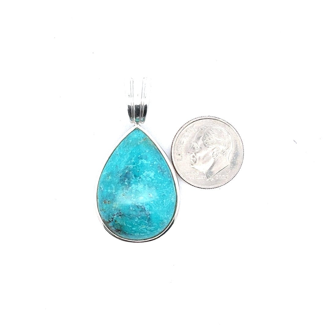 Designer Whitney Kelly Sterling Turquoise Pendant