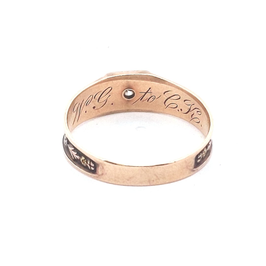 Antique $300 10K Yellow Gold Victorian Diamond Ring
