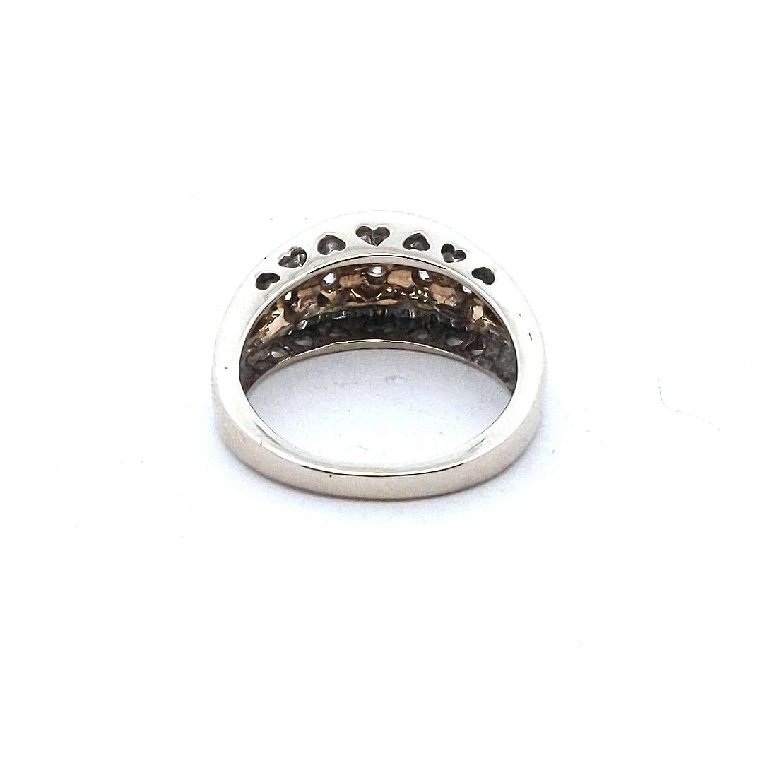 Estate $1000 14K Two Tone Gold Diamond Ring