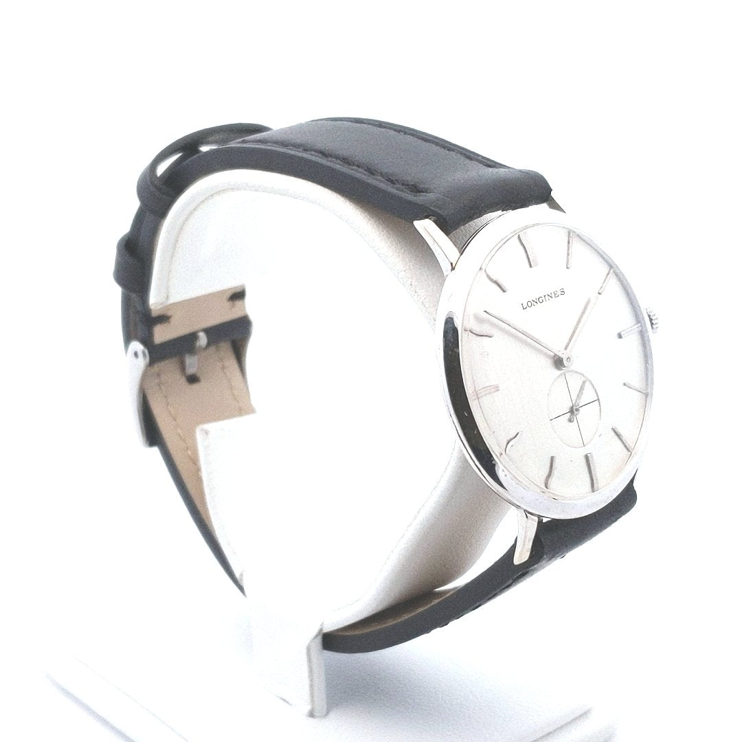Vintage $700 14K White Gold Longines Manual Wind Watch