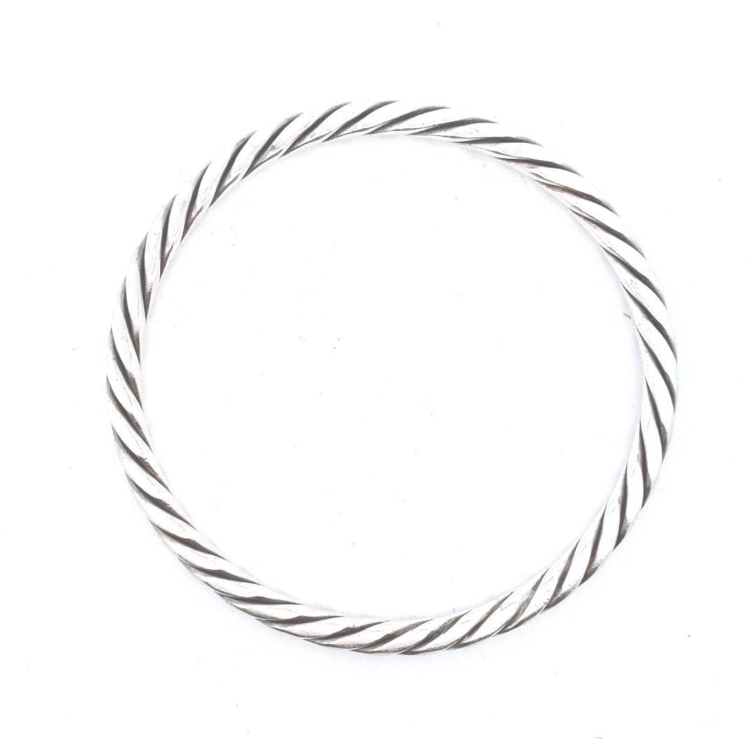 Designer $170 Randers Solvvarefabrik Twisted Bangle Bracelet Cuff