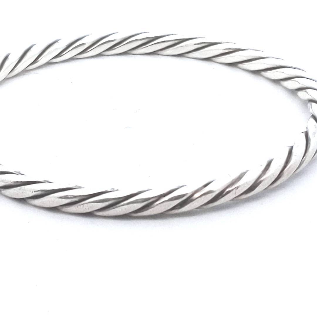 Designer $170 Randers Solvvarefabrik Twisted Bangle Bracelet Cuff