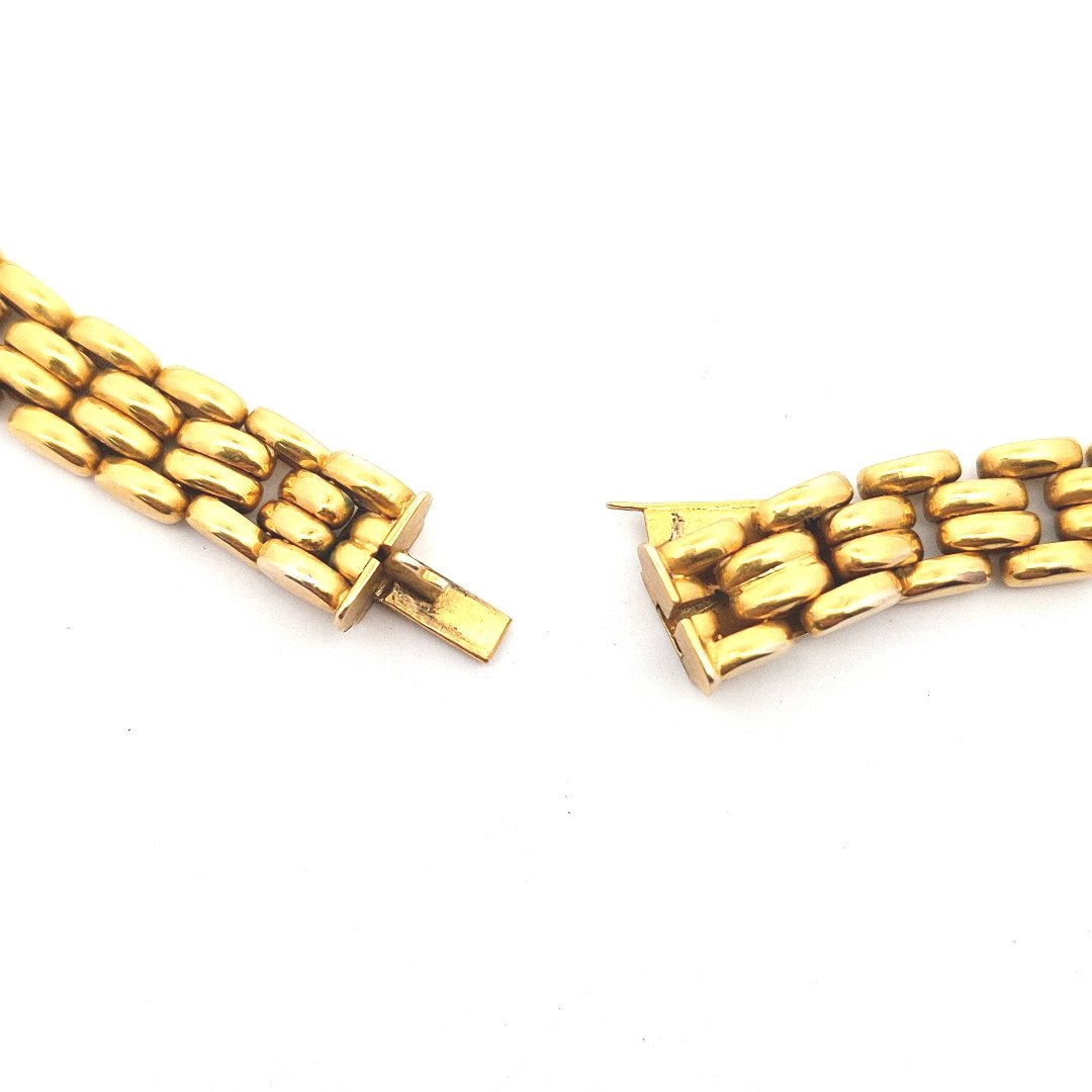 Vintage $3800 9K Yellow Gold Oval Link Fringe Necklace
