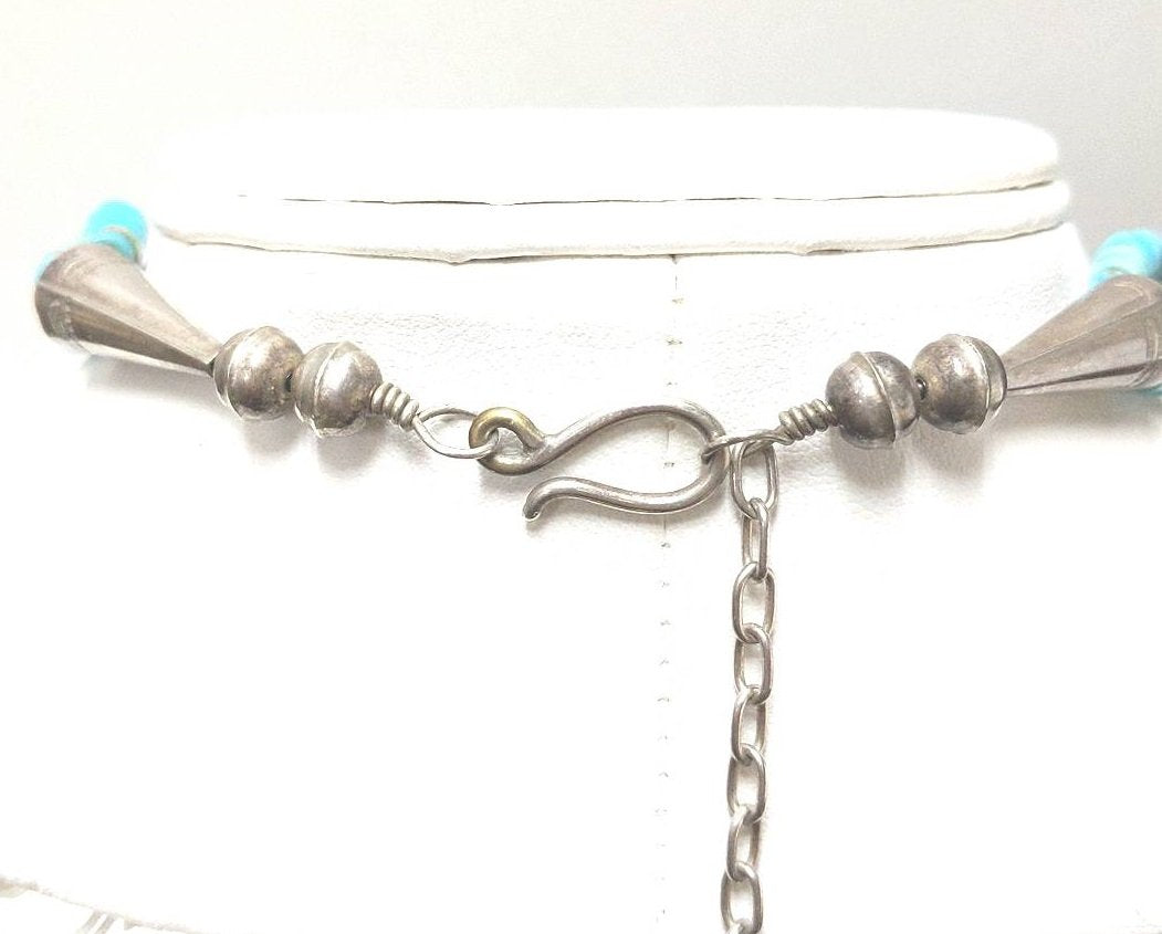 Nestoria Pat Coriz Kingman Turquoise Sterling Silver Necklace