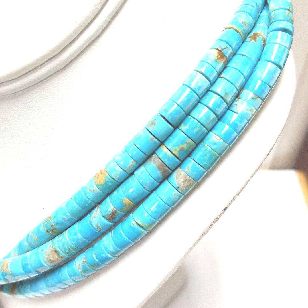 Nestoria Pat Coriz Kingman Turquoise Sterling Silver Necklace