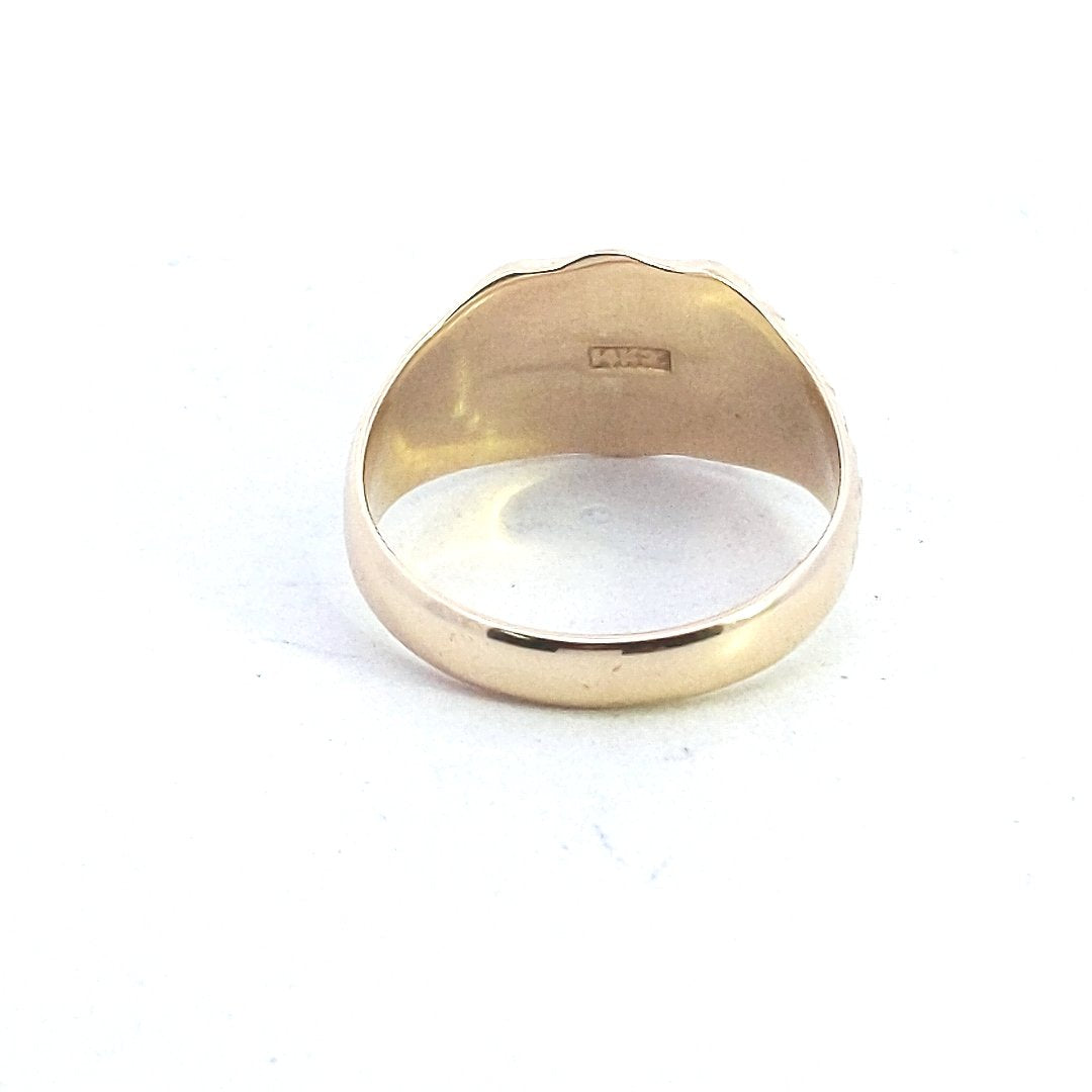 Antique $800 Victorian 14K Yellow Gold Signet Ring