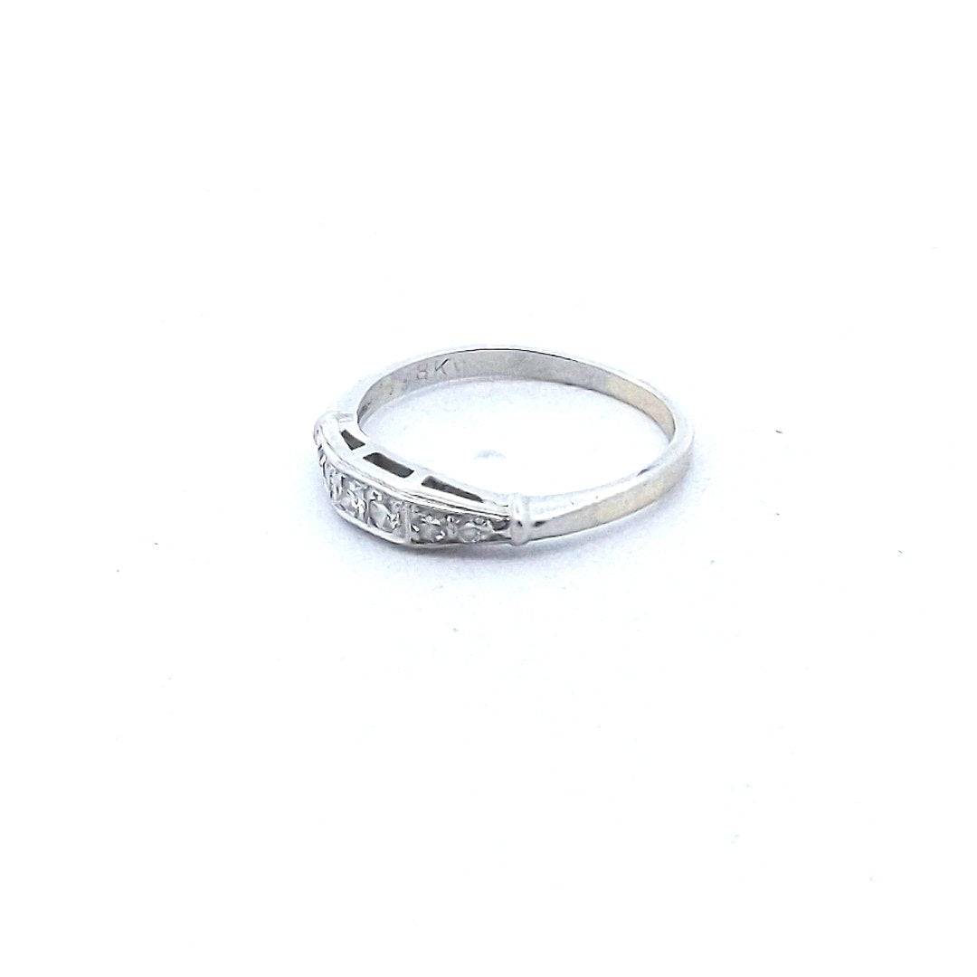Vintage $400 18K White Gold Diamond Ring