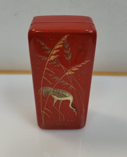 Vintage "Crane" Russian Lacquerware Box