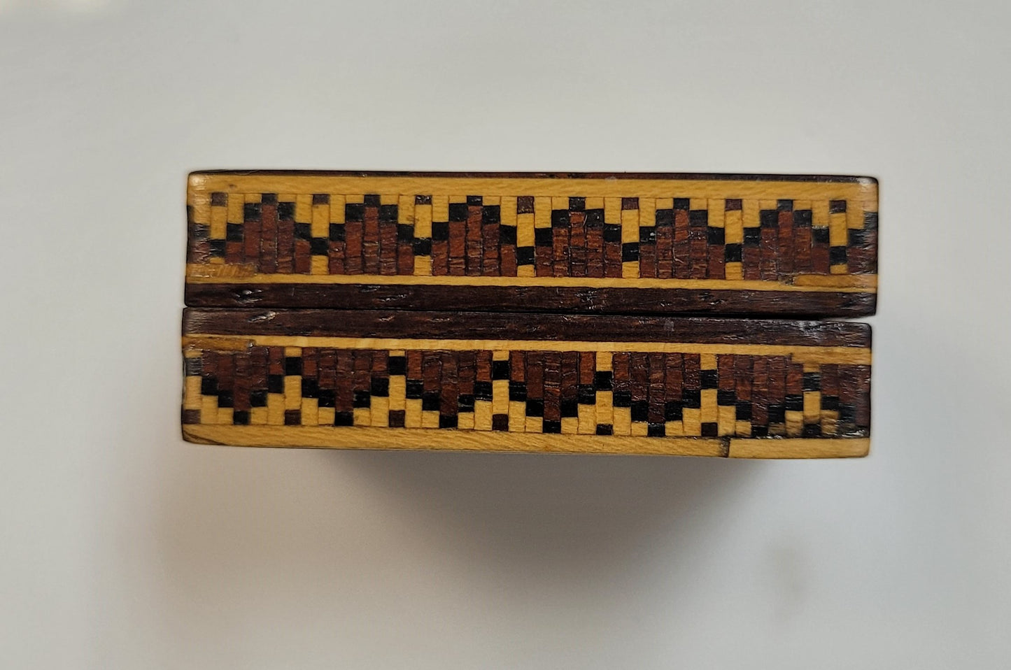 Russian Hand Made Wooden Portrait Mosaic Box