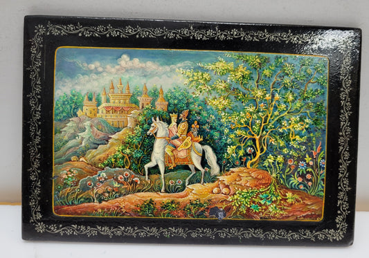 Vintage "Ivan Fairytale" Russian Lacquerware Plaque