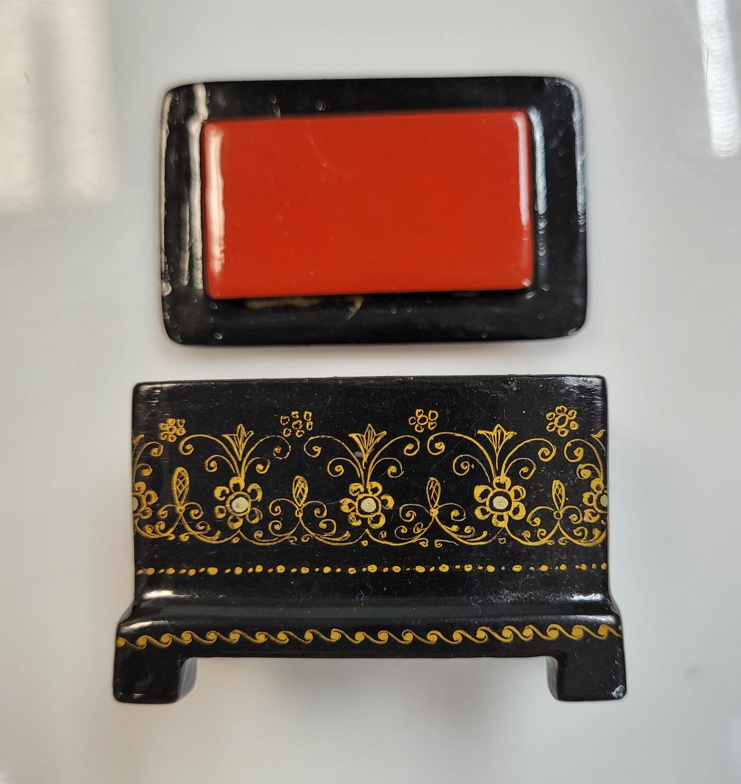 Vintage "Swan Princess" Russian Lacquerware Box