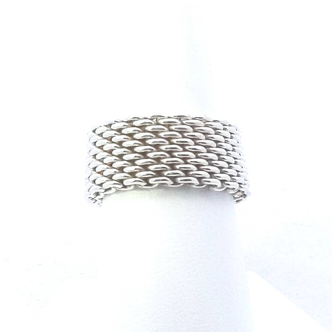 Designer Sterling Tiffany & Co. Somerset Mesh Band