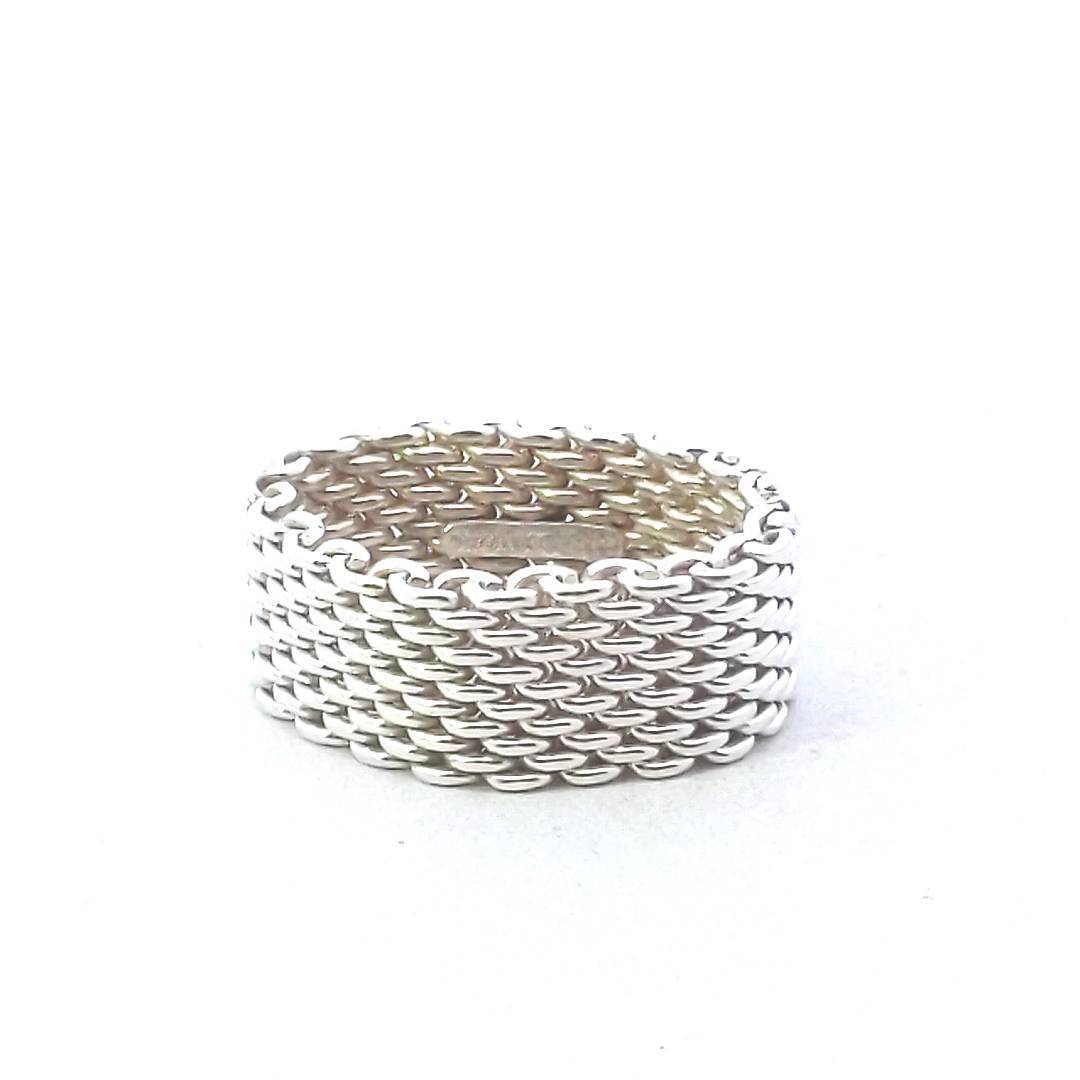 Designer Sterling Tiffany & Co. Somerset Mesh Band