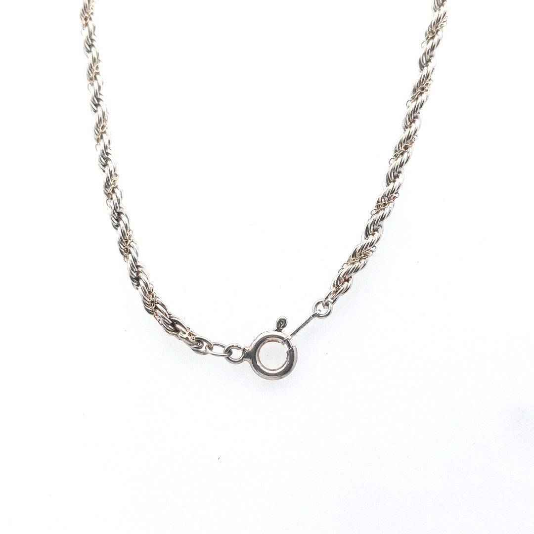 Designer Tiffany & Co Sterling Silver 18" Rope Chain Necklace