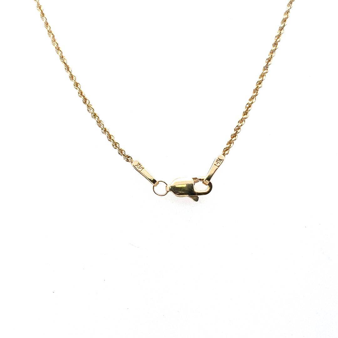 Estate $400 14K Two Tone Gold Crucifix Pendant Necklace