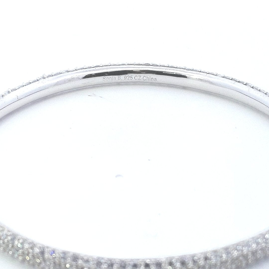 Designer $60 Sonia B. Sterling Silver CZ Bracelet
