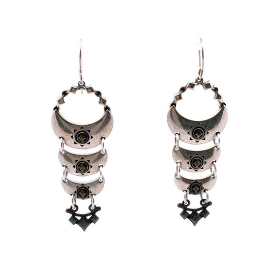 Designer $140 Kenneth Johnson Sterling Silver Copper Earrings