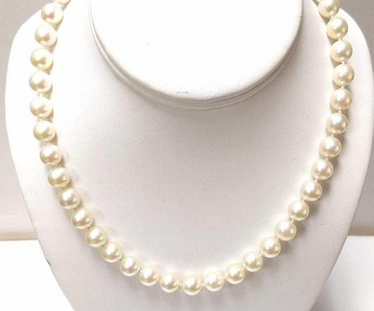 Estate 14K Yellow Gold Cultured Pearl Necklace