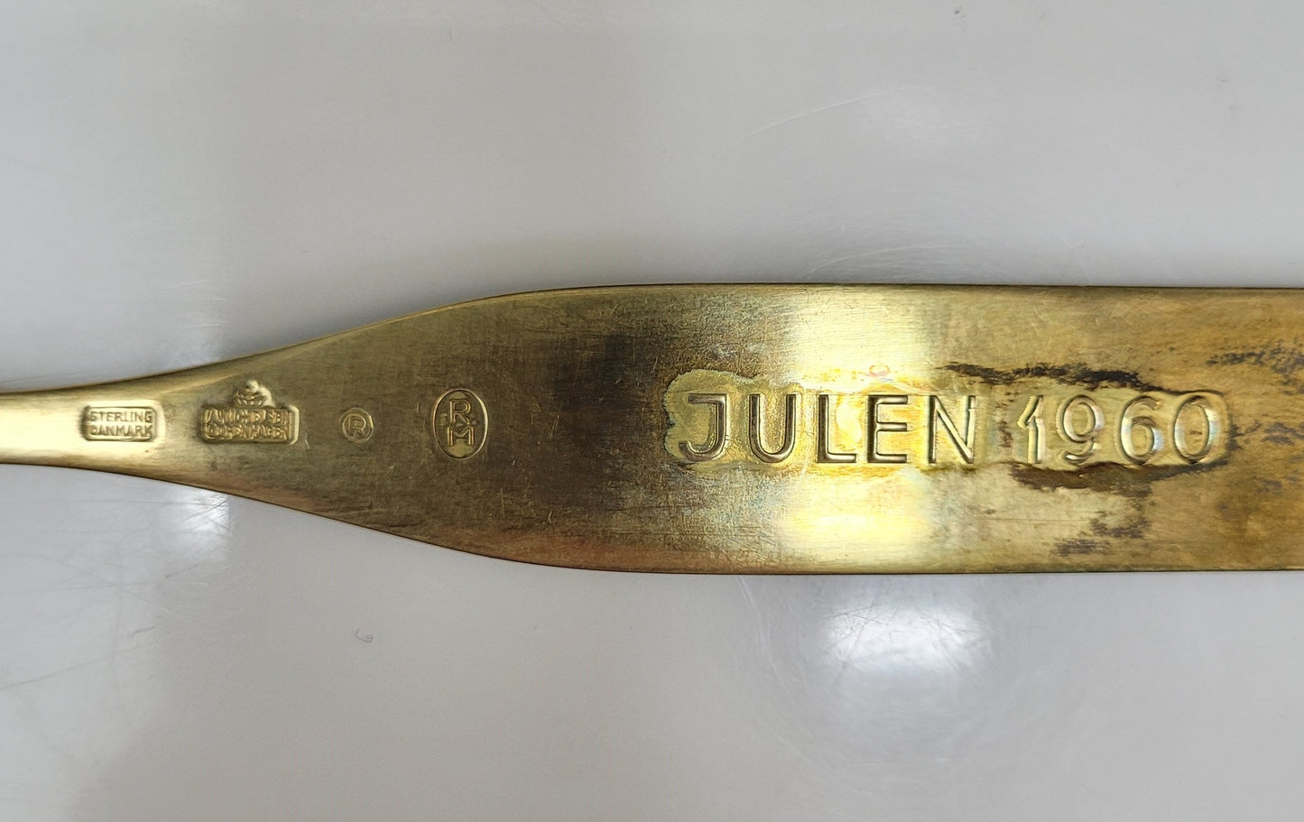 Vintage Sterling Silver A. Michelson Copenhagen Enamel Fork Spoon Set