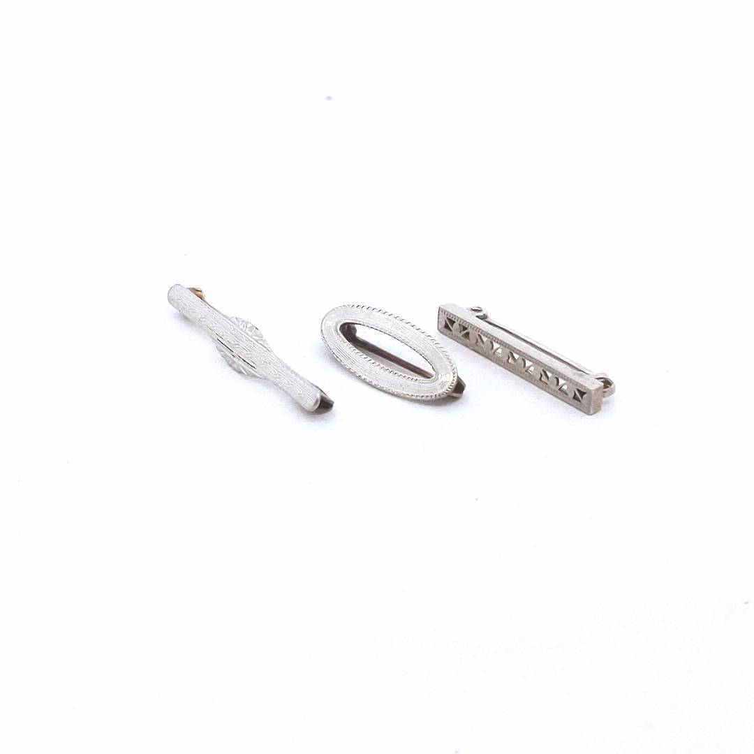 Antique $310 3 14K Yellow Gold Platinum Lingerie Pins