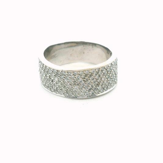 Sonia B. 14K White Gold Pave Set Diamond Band