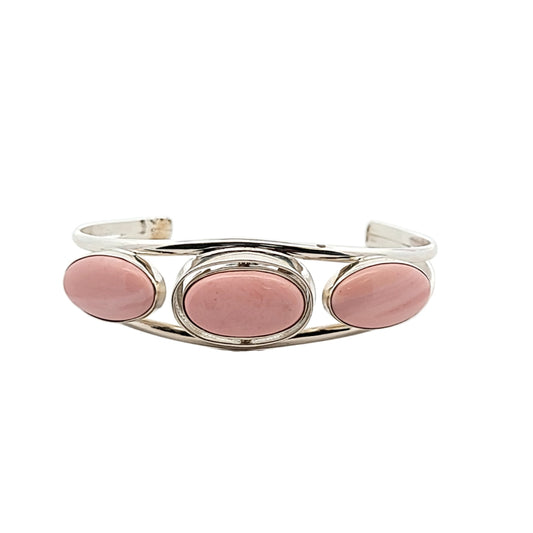 Jay King Sterling Silver Reversible Pink Opal & Opal Mosaic Cuff Bracelet