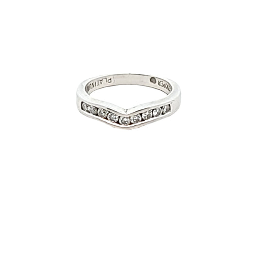 Jeff Cooper Platinum Diamond Contour Wedding Band