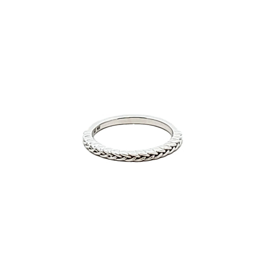 Brilliant Earth 18K White Gold Braided Wedding Band