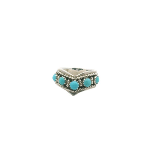 Running Bear Sterling Silver Turquoise Ring