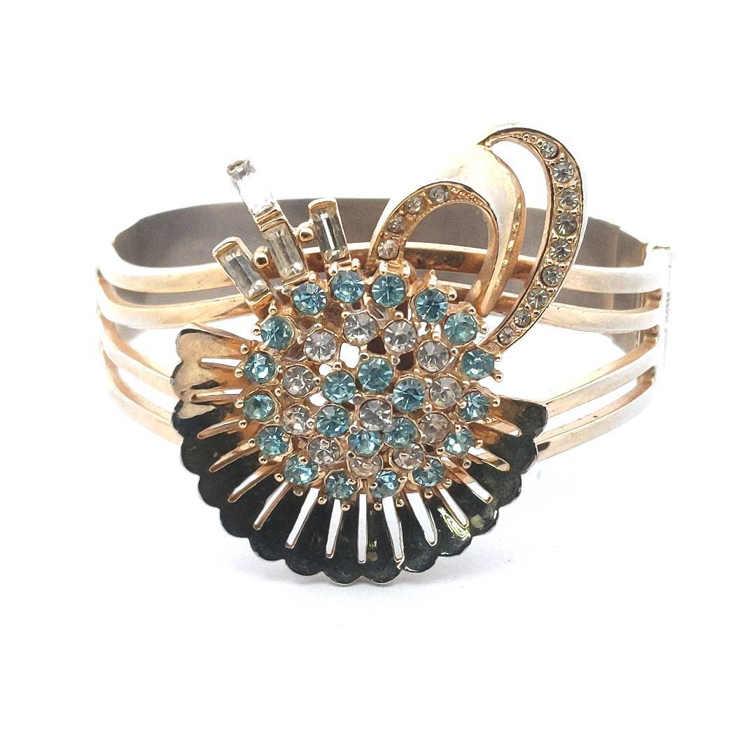 Designer $500 Anthony Costume Bangle & Brooch Set