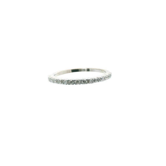 18K White Gold Diamond Half Band