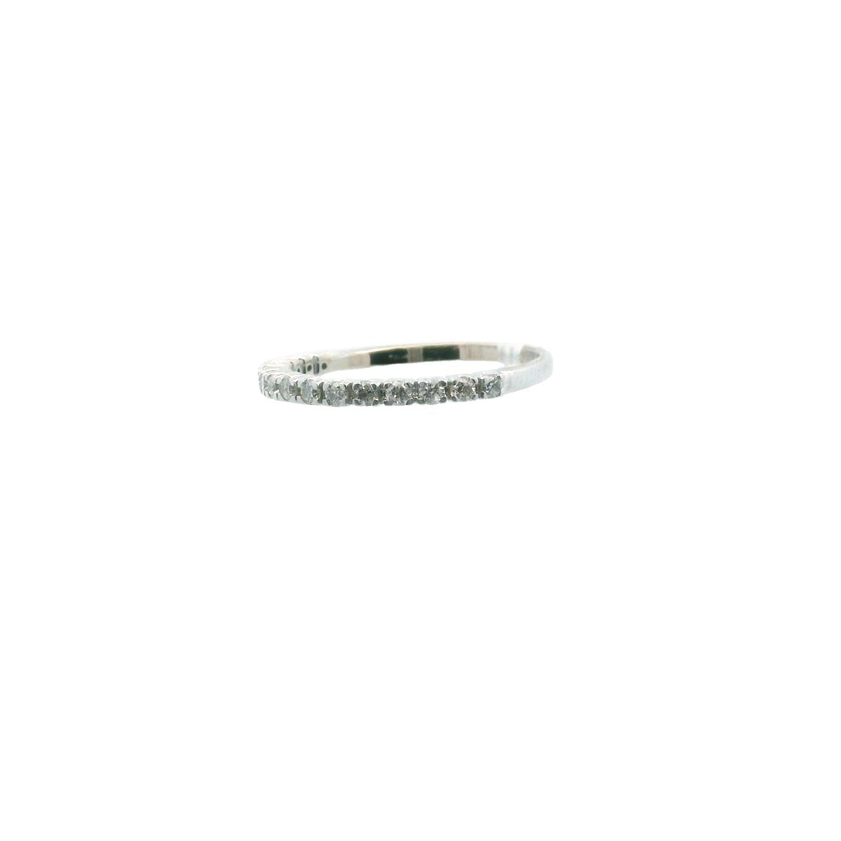 18K White Gold Diamond Half Band