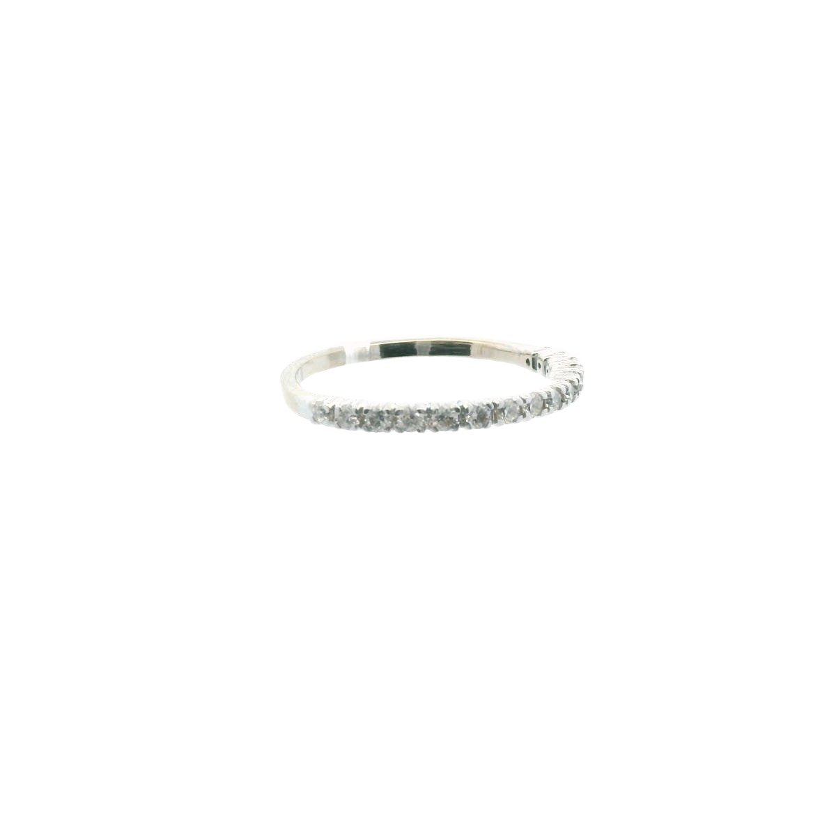 18K White Gold Diamond Half Band